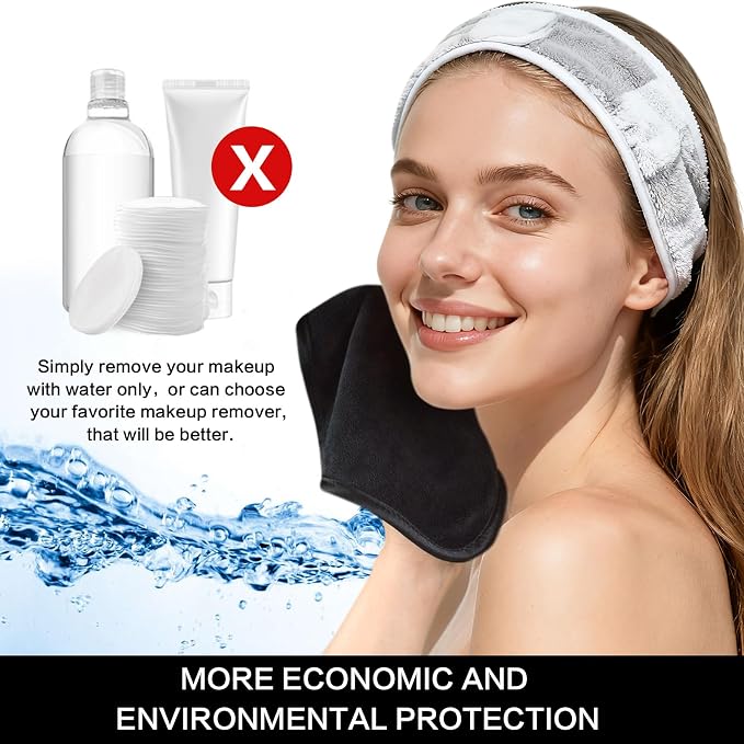 SINLAND Microfiber Facial Cloths Fast Drying Washcloth 8inch x 8inch Absorbent - Image 5