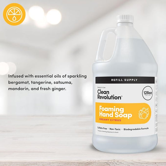 Clean Revolution Foaming Hand Soap Refill Supply Container, Ready to Use Formula - Image 2
