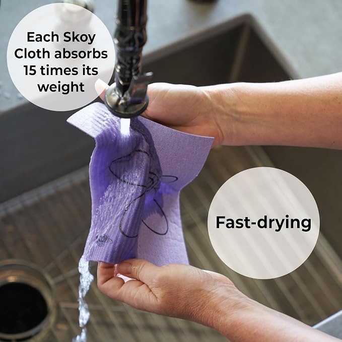 Skoy Cloth, Reusable Cleaning Cloths, Planet-Friendly, Dishwasher and Dryer-Safe - Image 5