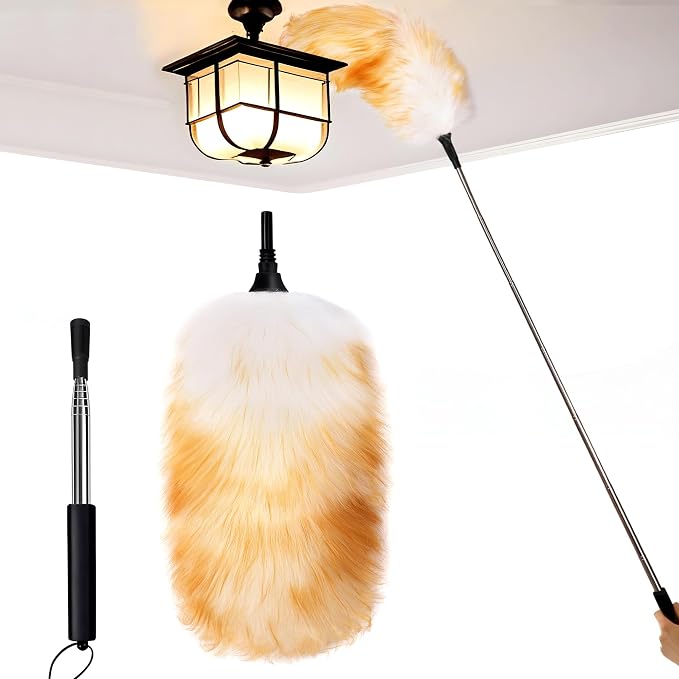 Feather Duster Lengthen Extendable Lambswool Feather Duster by Unknown