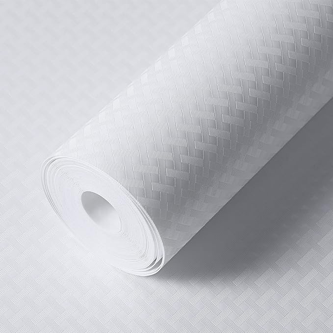 Shelf Liner for Kitchen Cabinets White Liner Waterproof & Oil-Proof by StaHom