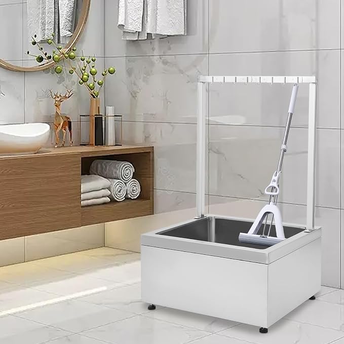 Stainless Steel Mop Sink, 661.39Lbs Capacity Mop Floor Sink Commercial Mop Sink - Image 3