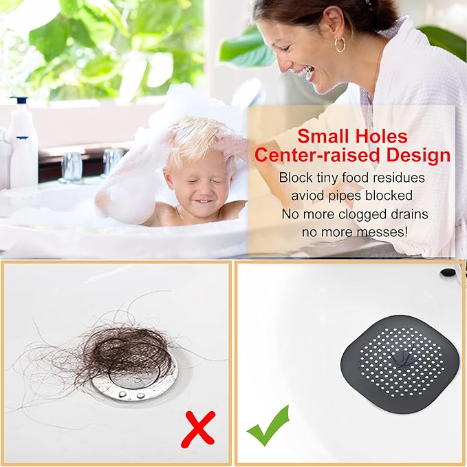 Hair Drain Catcher, Square Drain Cover - Image 3