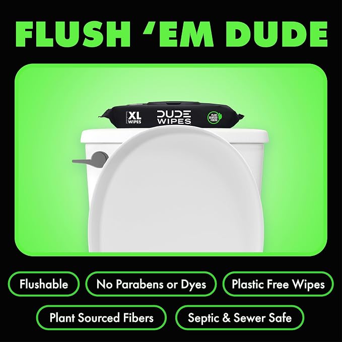 Dude Wipes - Flushable Wipes - 6 Pack - Image 3