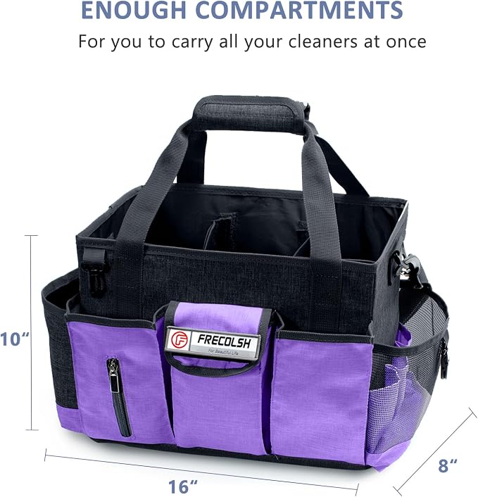 Large Cleaning Caddy for Cleaning Suppliers Organizer, Wearable Cleaing Bag - Image 6