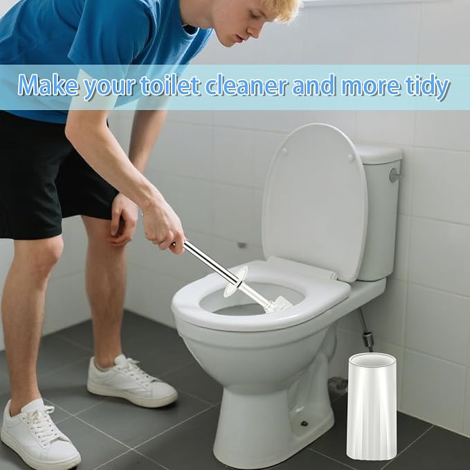 Toilet Brush and Holder Set, Compact Toilet Bowl Brush - Image 7