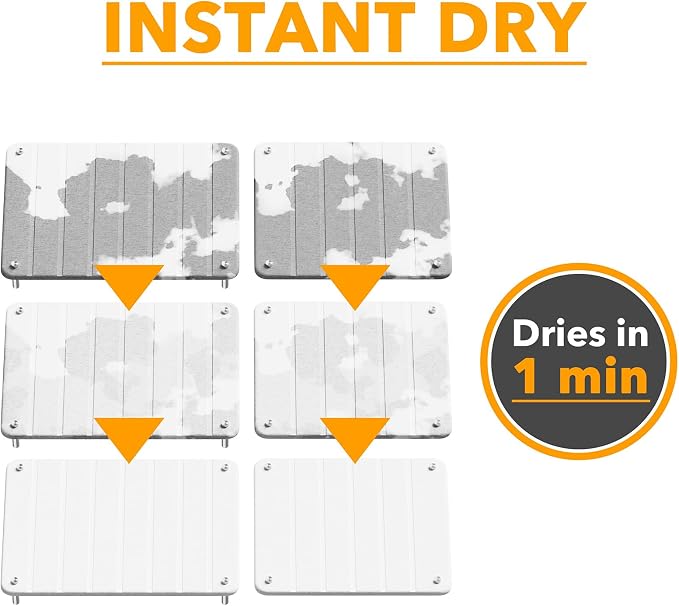 SpaceAid 2 Pack Stone Dish Drying Mats - Image 3