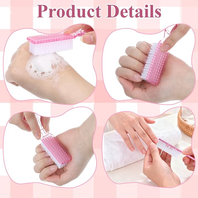 60PCS Handle Grip Nail Cleaning Brushes, Hand Fingernails Scrubber Brushes - Image 3
