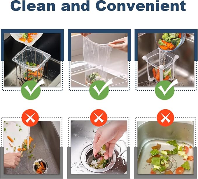 200 PCS Large Kitchen Disposable Mesh Sink Strainer Bag - Image 4