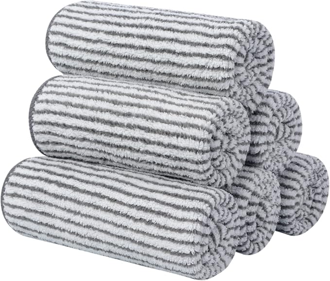 SINLAND Microfiber Face Cloths Highly Absorbent Washcloths Soft Feel Fingertip by SINLAND