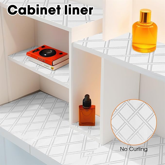 Drawer and Shelf Liner for Kitchen Cabinets Non-Adhesive Cabinet Liners for - Image 8