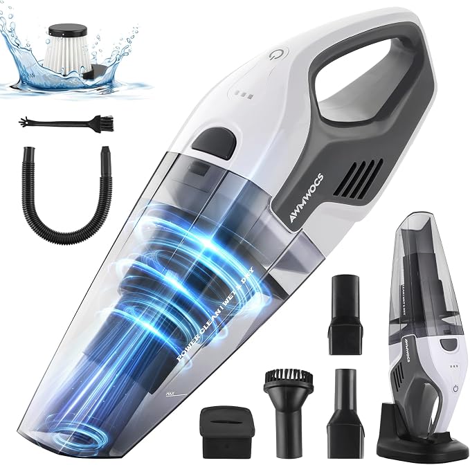 9700Pa Handheld Vacuum Cordless, 100W Portable Car Vacuum, Wet Dry Hand Held by Unknown