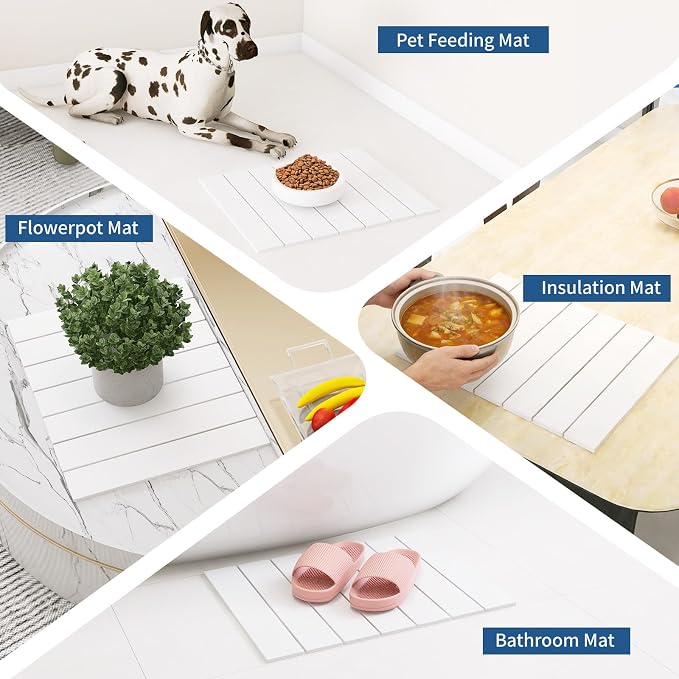 Hopegiver Stone Drying Mat for Kitchen Counter, Super Absorbent, Non-Slip & - Image 7