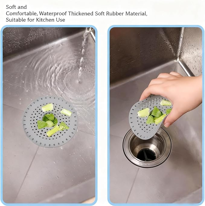 Shower Drain Hair Catcher, Premium Silicone Drain Protector & Shower Drain Cover - Image 6