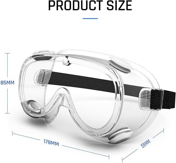 Safety Goggles Medical Goggles Fit Over Eyeglasses Anti-Fog Safety Glasses - Image 6