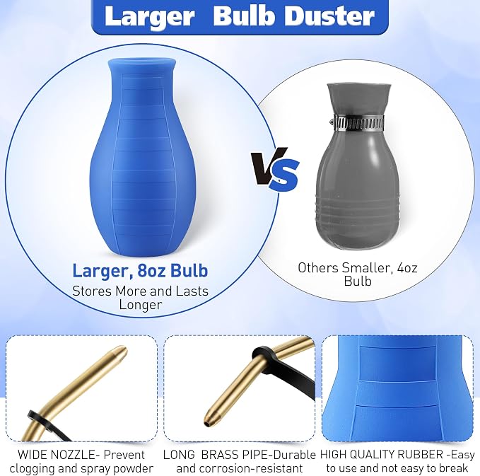 2 Pack Diatomaceous Earth Powder Duster, 8OZ Garden Powder Applicator Dispenser - Image 6