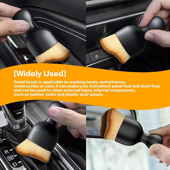 Car Interior Detailing Brush, Soft Bristle Cleaning Brush Car Detailing Brush - Image 5