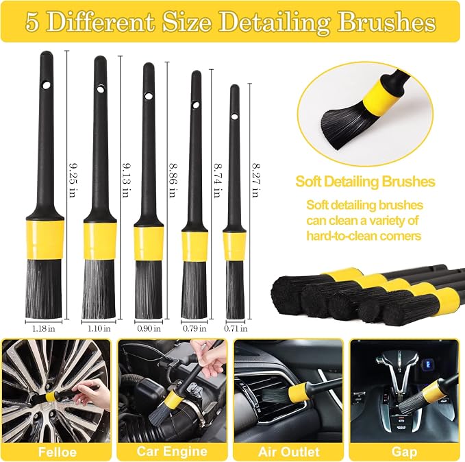 TTRCB 27Pcs Car Detailing Kit, Car Detailing Brush Set, Auto Detailing Drill - Image 3