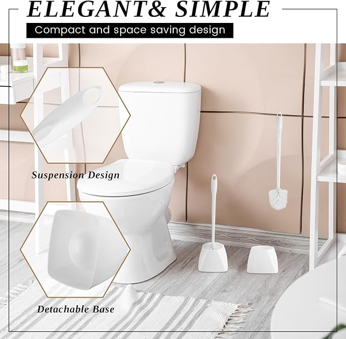 15 Sets Toilet Holder and Brush Set 16.14 Inch Toilet Bowl Cleaner Brush - Image 5