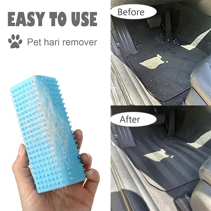 2 Pieces Pet Dog Cat Hair Remover, Block Roller Cleaner, Hollow Silicone - Image 4