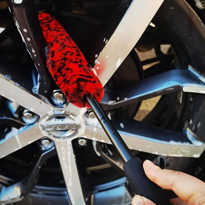 4PCS Wheel Brush Kit for Cleaning Wheel and Tire, Wheel and Rim Brush, Car - Image 7