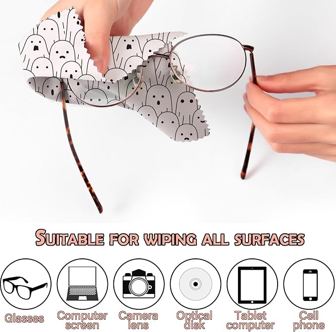 6 PCS Glasses Cleaning Cloth Eyeglass Cleaning Cloth Lens Eyeglasses Microfiber - Image 3
