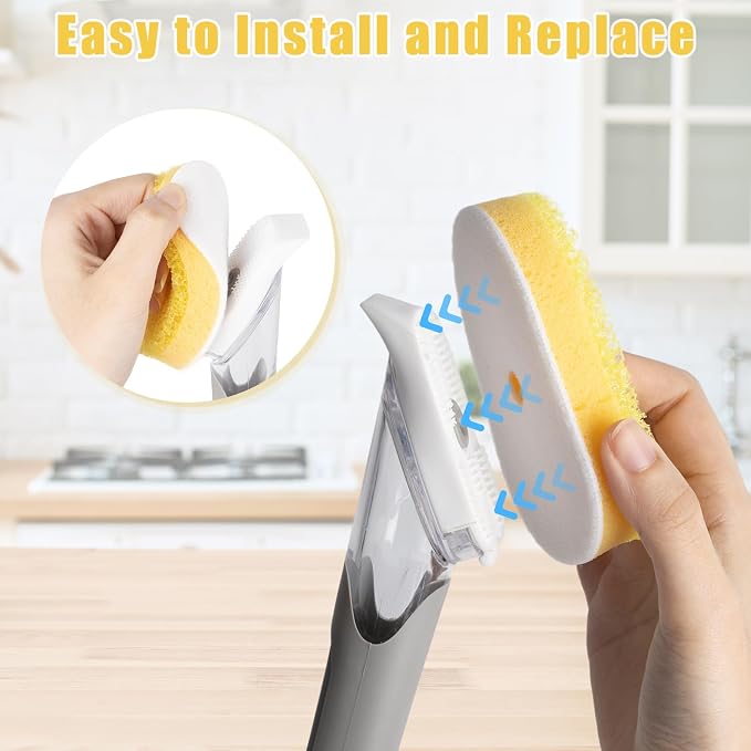8 Packs Dish Wand Sponge Refills - Image 8
