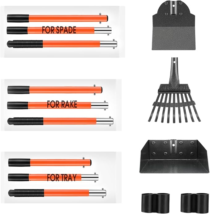 Pooper Scooper, Detachable Long Handle Dog Pooper Scoopers - Image 5