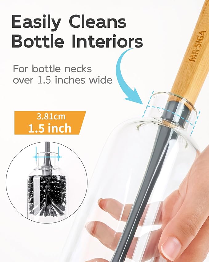 MR.SIGA Water Bottle Brush, Long Handle Bottle Brush - Image 5