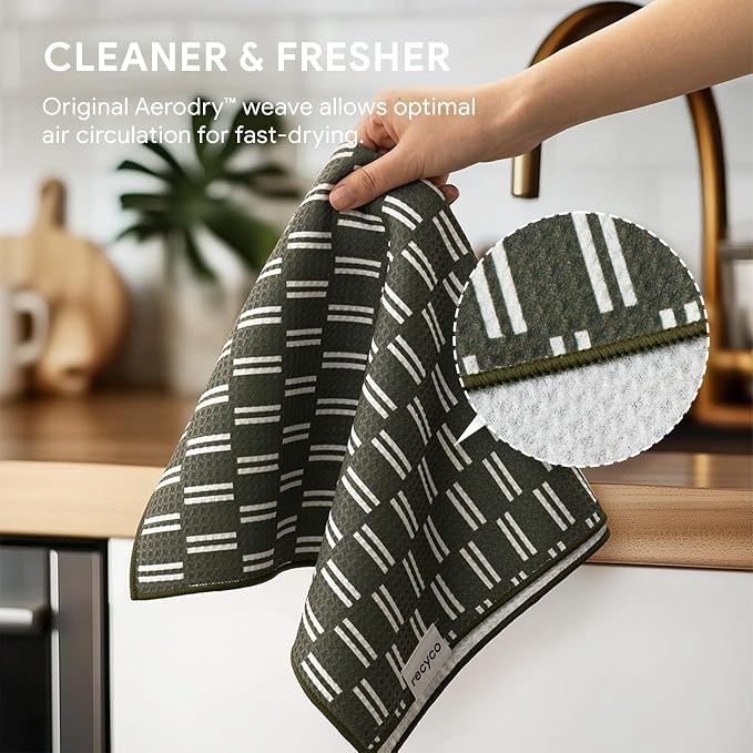 RECYCO Waffle Kitchen Towel Set of 2 - Image 5