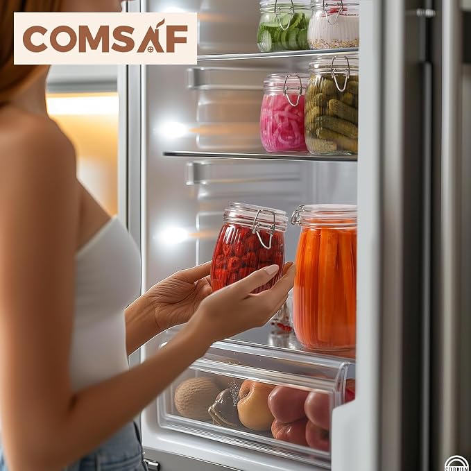 ComSaf Airtight Glass jar with lid 17oz, Glass Storage Containers with Lids - Image 6