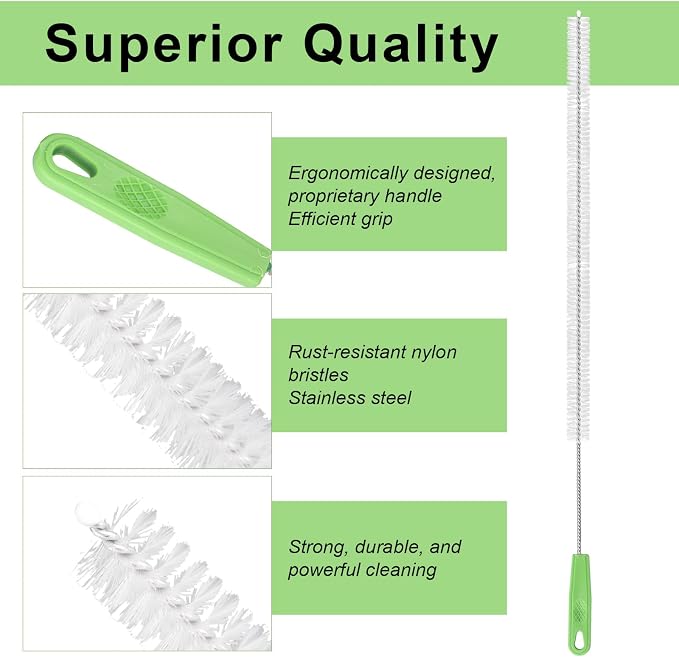 5pcs Extra Long Pipe Cleaning Brush, 15.16in/38.5cm Small Nylon Straw Cleaner - Image 4