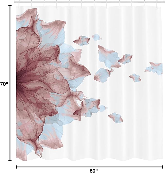 Ambesonne Flower Shower Curtain, Abstract Themed Modern Futuristic Image - Image 5