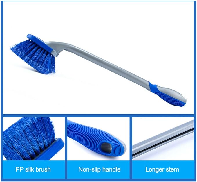 Car Tire Cleaning Brush Long Handle Wheel Brush Exhaust Pipe Cleaning Brush - Image 5