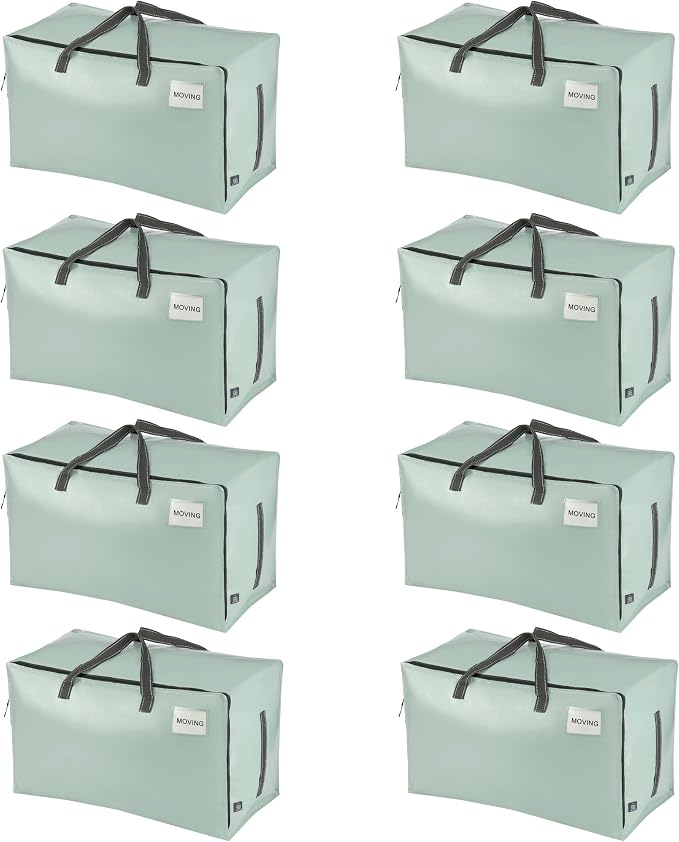 VENO 8 Pack Moving and Storage Bags, Heavy Duty, Alternative to Moving Boxes by Veno