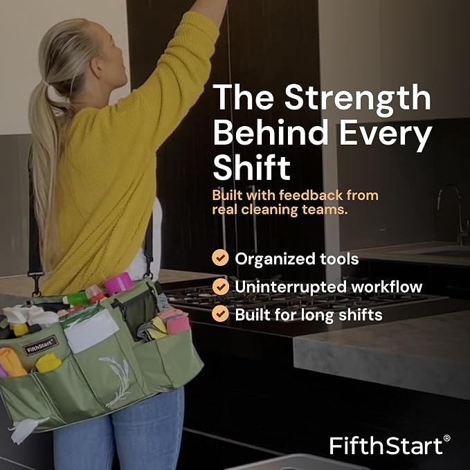 FifthStart Cleaning Supplies Organizer Tote & Caddy - Image 7