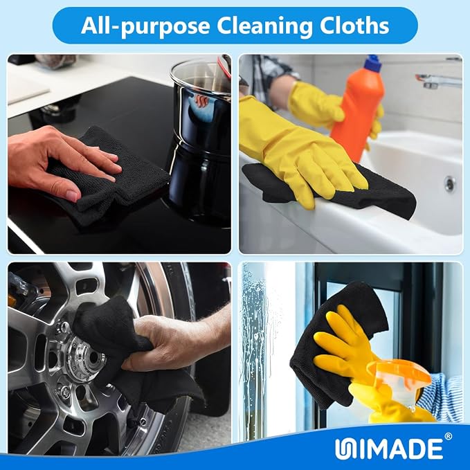 Microfiber Cleaning Cloth, 20 Pack Reusable Microfiber Towels - Image 7