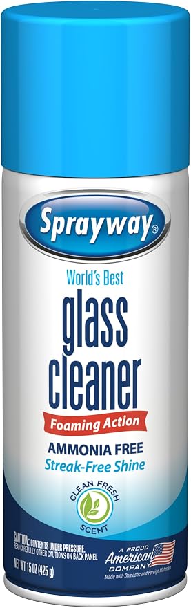 Sprayway Glass Cleaner Foaming Aerosol Spray, Streakless, Fast-Acting | Cleans - Image 2