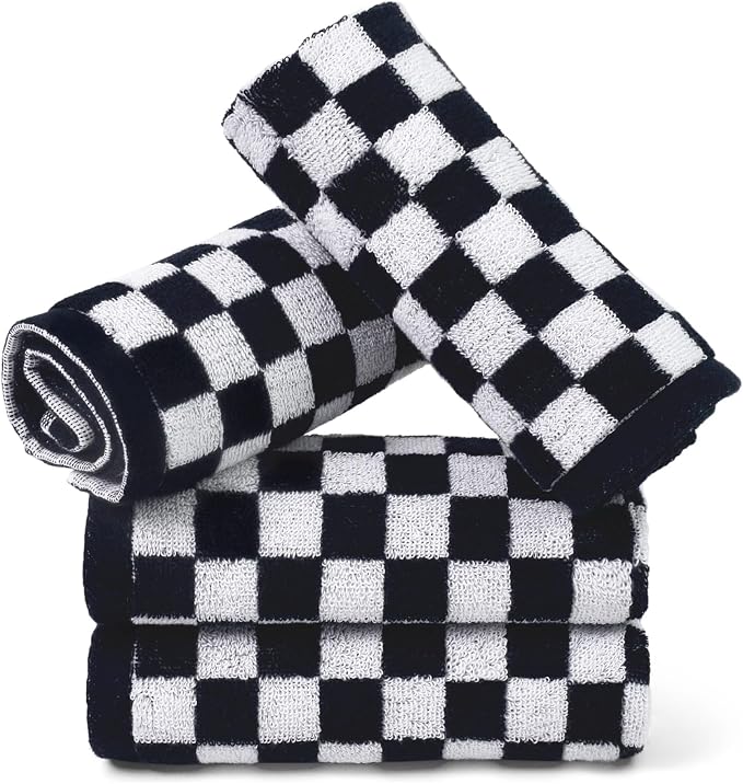 Jacquotha Wash Cloths Checkered 4 Pack by Jacquotha