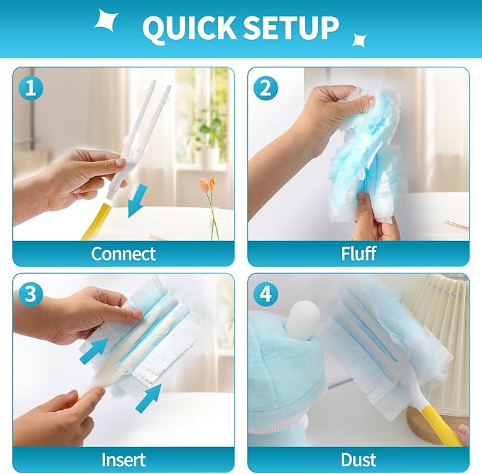 60 Count Microfibre Feather Duster Refills Compatible - Image 5