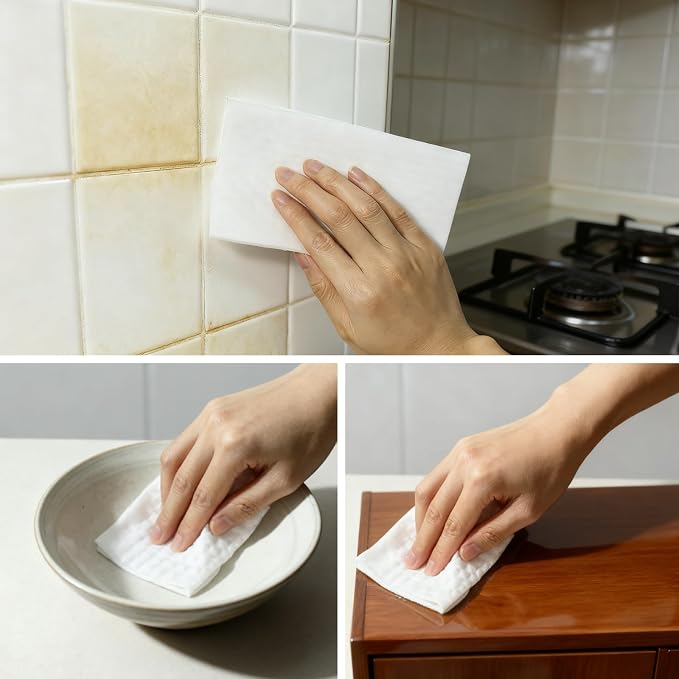 Magic Sponge Eraser Sheets, 35 Pack White Melamine Sponge, Upgrade Convex Point - Image 5