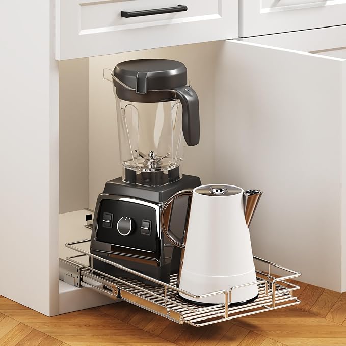 Pull Out Cabinet Organizer 13½" W x 21½" D, Heavy Duty Cabinet Pull Out Shelves - Image 5