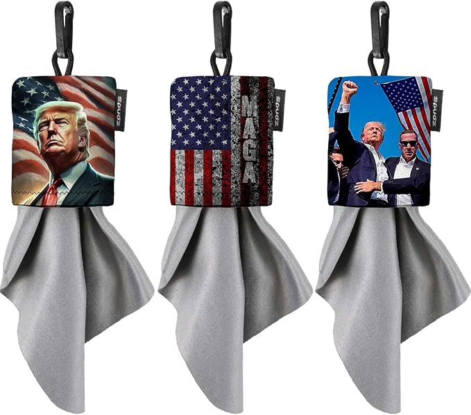 SPUDZ Classic Trump MAGA Variety Pack | Three 10" x 10" Microfiber Towels by ALPINEINNOVATIONS