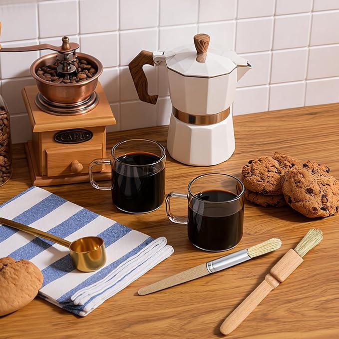 5 PCS Espresso Cleaning Brush Set, Professional Coffee Grinder Brush Wooden - Image 6