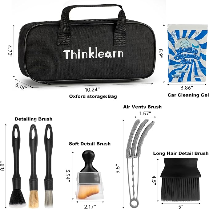 ThinkLearn Car Interior Detailing Kit, Car Cleaning Kit Interior, Including - Image 7
