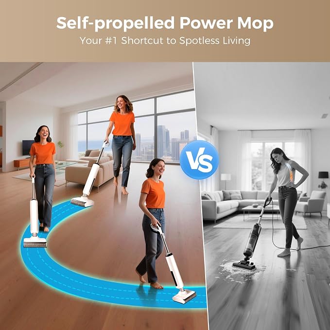 Wet Dry Vacuum Cleaner, 180°Lie-Flat Vacuum Mop All in One - Image 7