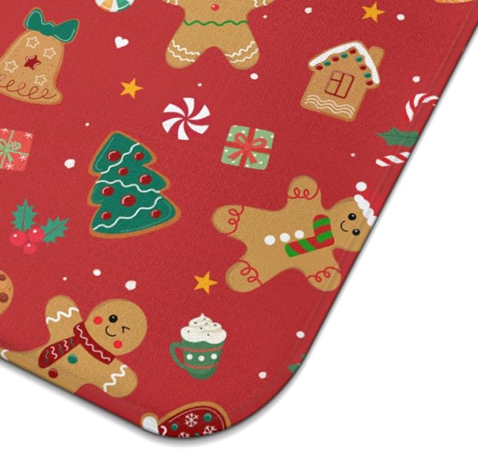 Christmas Kitchen Countertop Dish Drying Mat, Washable Absorbent Countertop - Image 6