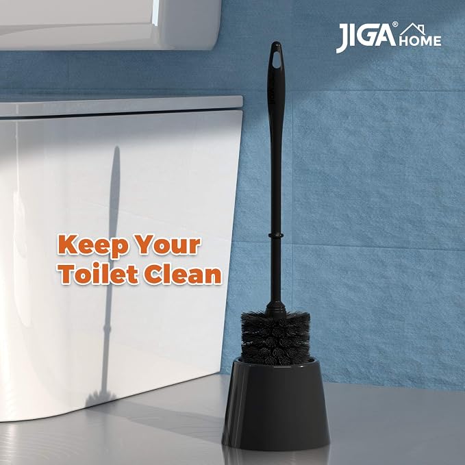 JIGA 3 Pack Toilet Brush and Holder Set, Toilet Bowl Brush - Image 5