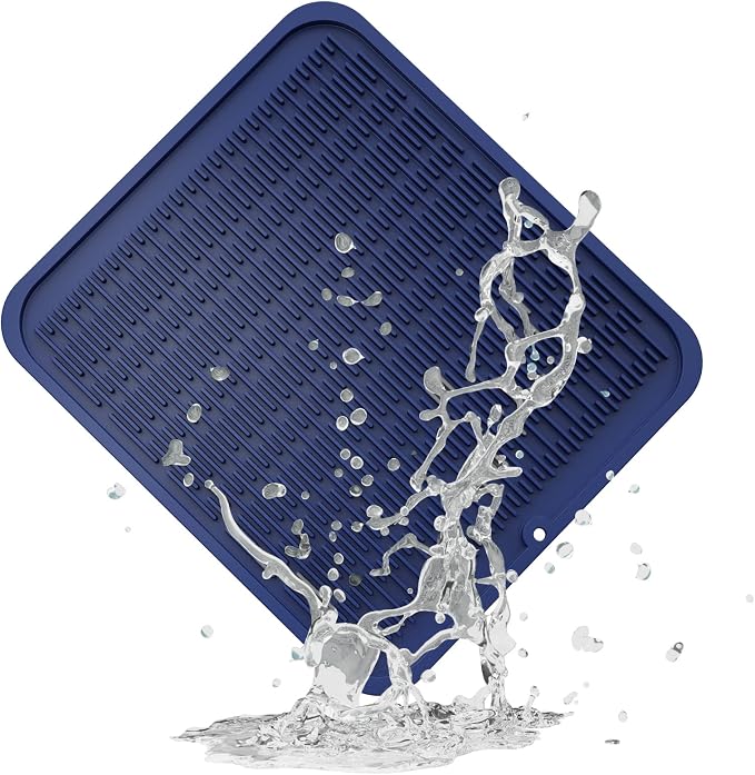 ZLR Silicone Dish Drying Mat for Kitchen Counter, Eco-Friendly Fast Dry Dish Mat by ZLR