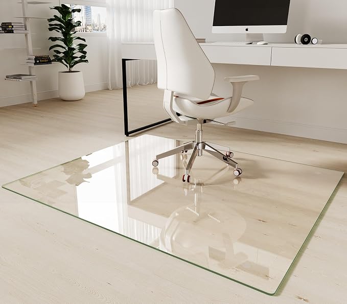 Koonmi Tempered Glass Chair Mat 46"x55" by KOONMI
